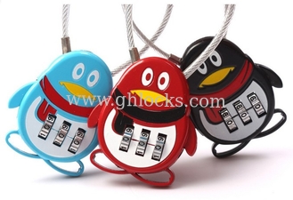 China QQ Penguin Shaped Wire Combination Lock supplier
