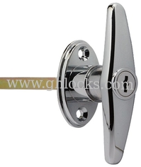 China Chassis cabinets handle lock with rod T handle industrial iron cabinet door lock supplier