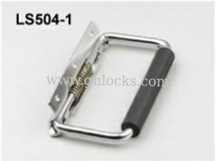China Bright chrome-plating steel industrial door handles LS504-1 cabinet handle, door handle supplier
