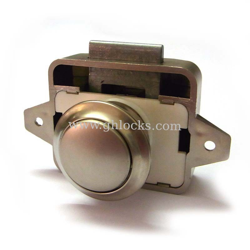 Caravan Lock without key for Cupboard push lock with latch push button