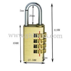 China 4 Digit brass Combination Padlock supplier