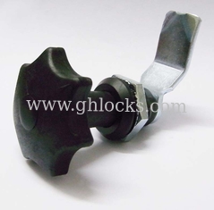 China Quarter Turn Keyless Cabinet Cam lock MS714-1 black powder coated Cylinder lock supplier