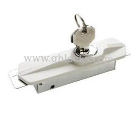 China Steel Cabinet Lock for Sliding Door White Color Panel Lock for Steel Enclosure supplier