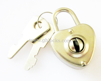 Zinc Alloy Heart Small diary Lock for Stationery supplier