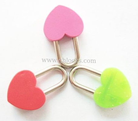 Plastic Heart Shape Stationery Locks Small Notebook Locks supplier