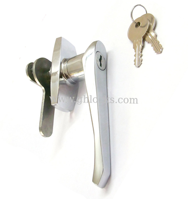 L-Locking Handle Lock with keys Cabinet Handle Locks for Metal Box Bright Chrome Lock supplier