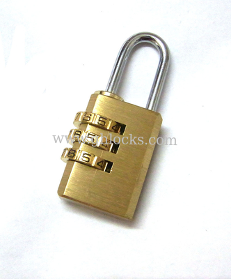 3 Digit brass Padlock Combination Pad Lock supplier