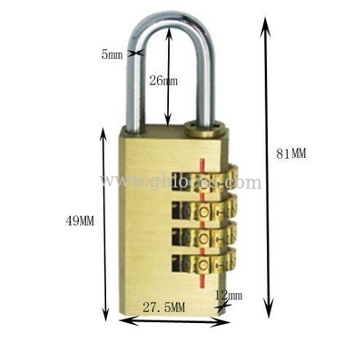 4 Digit brass Combination Padlock supplier