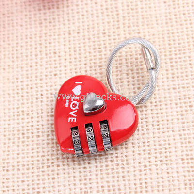 heart shape Wire combination lock for Lovers supplier