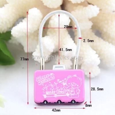 Dial Resttable Combination Cable Wire Luggage Lock Padlock for Suitcase Security supplier