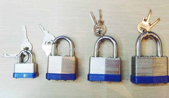 Steel laminated padlock brass cylinder supplier