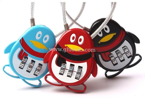 QQ Penguin Shaped Wire Combination Lock supplier