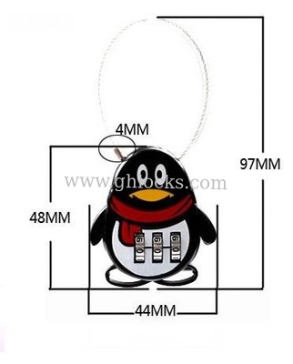 QQ Penguin Shaped Wire Combination Lock supplier