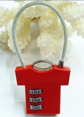 3 Digital T Shirt Shaped Luggage Combination Padlock supplier