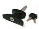 Black Zinc Alloy Metal Cabinet Lever T Handle Cam Lock with Long bar supplier