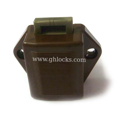 Brown Base Caravan lock Plastic motor home push button cabinet latch Cupboard push button supplier