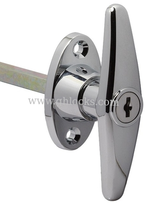 Zinc alloy T handle lock the front door electric cabinet T handle lock with long bar supplier