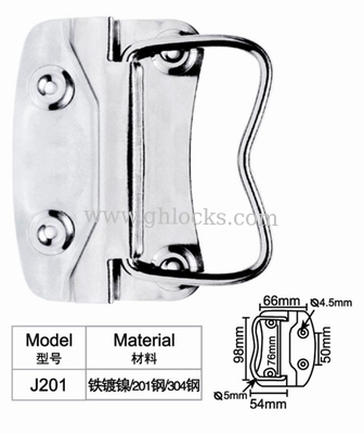 Toolbox Iron Foldin handle with nickel plated for box/case/chest/truck J201 J202 J203 J204 supplier