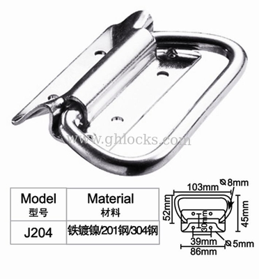 Toolbox Iron Foldin handle with nickel plated for box/case/chest/truck J201 J202 J203 J204 supplier