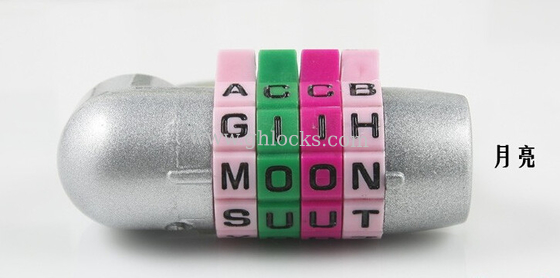 4 Digital English Letter Combination Lock U type anti-theft Code Lock English letter lock supplier
