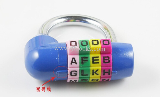 4 Digital English Letter Combination Lock U type anti-theft Code Lock English letter lock supplier